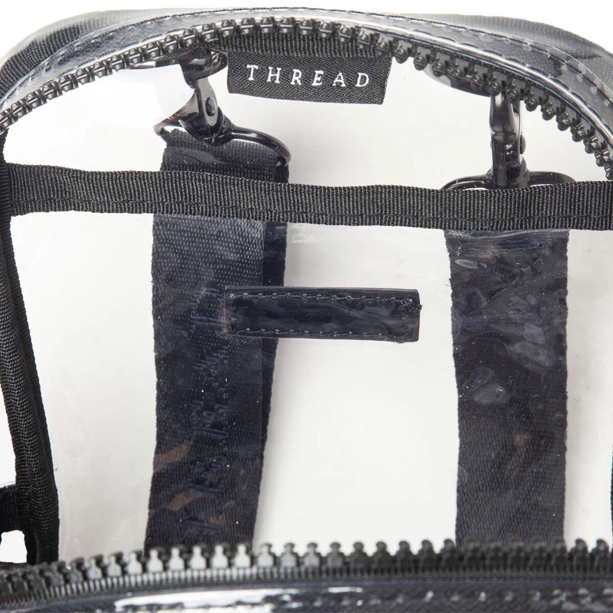 Thread crossbody bag clear